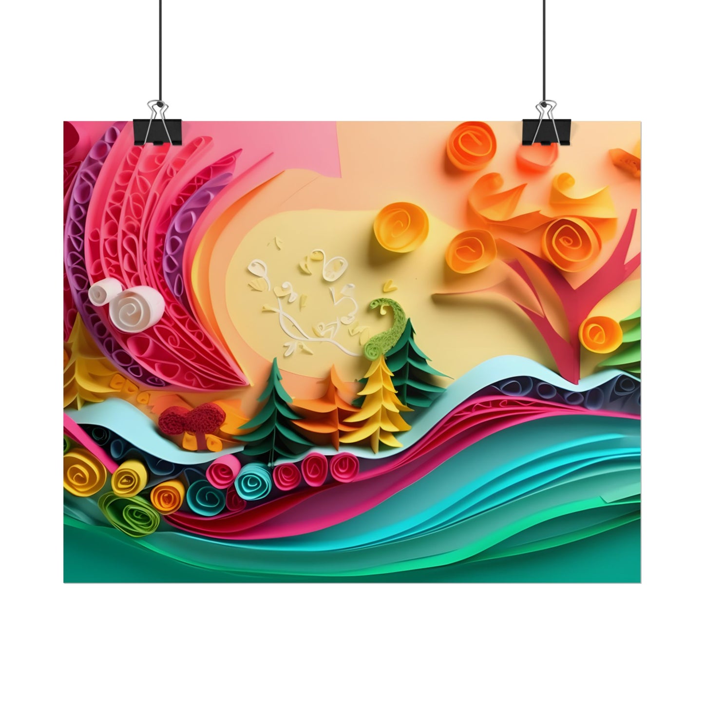 Paper Quilling Art: Creative Craftsmanship in Action - Poster