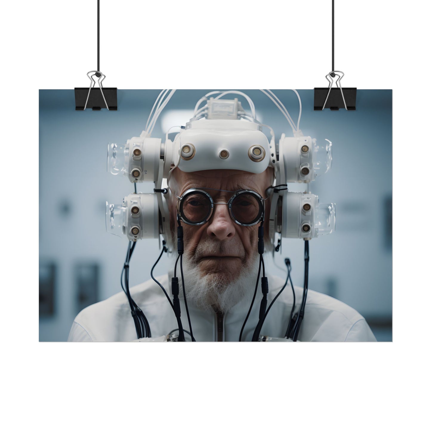 Futuristic Wisdom: A Senior's Tech Connection - Poster