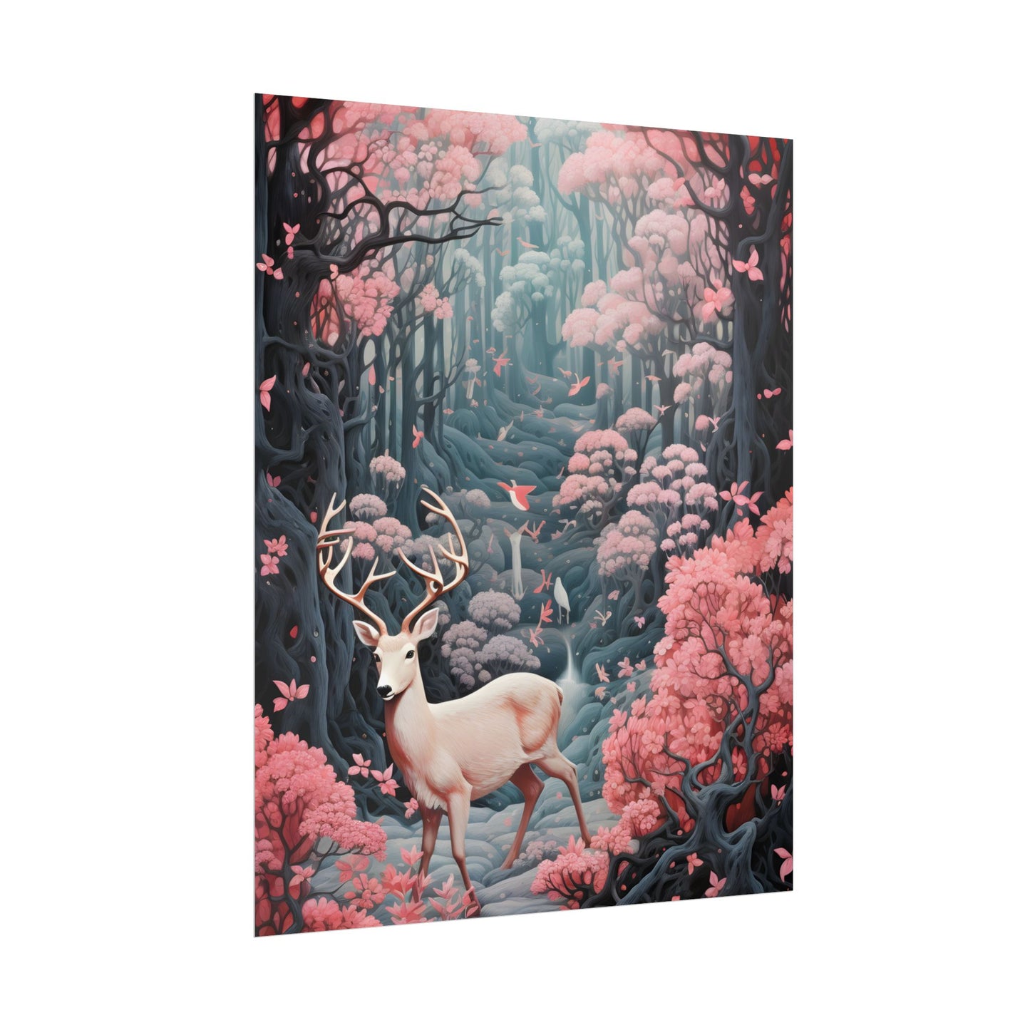 Whimsical Woodland Haven: Six Friends' Enchanted Forest - Poster