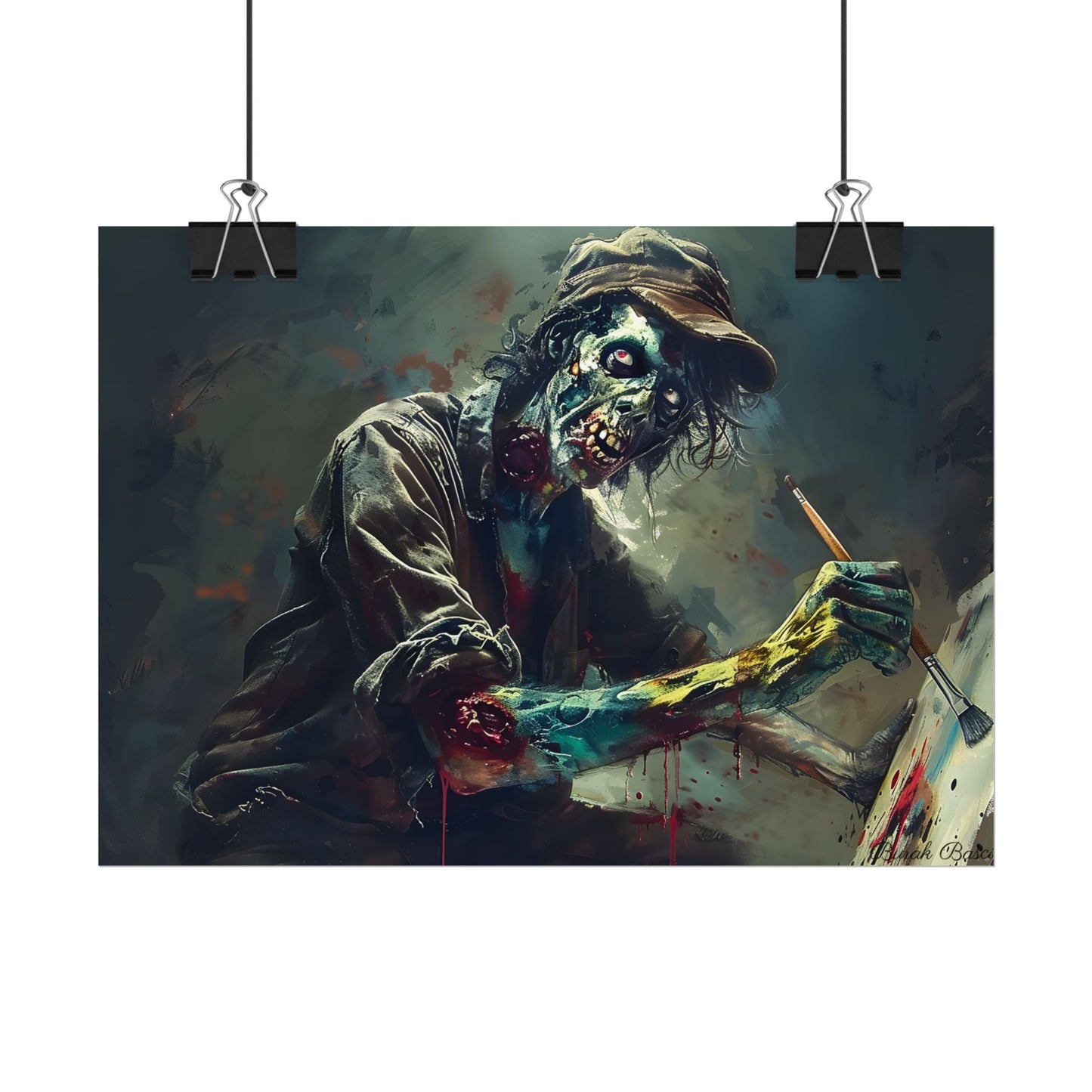 Zombie Horror Original Art: Original Artwork - Poster