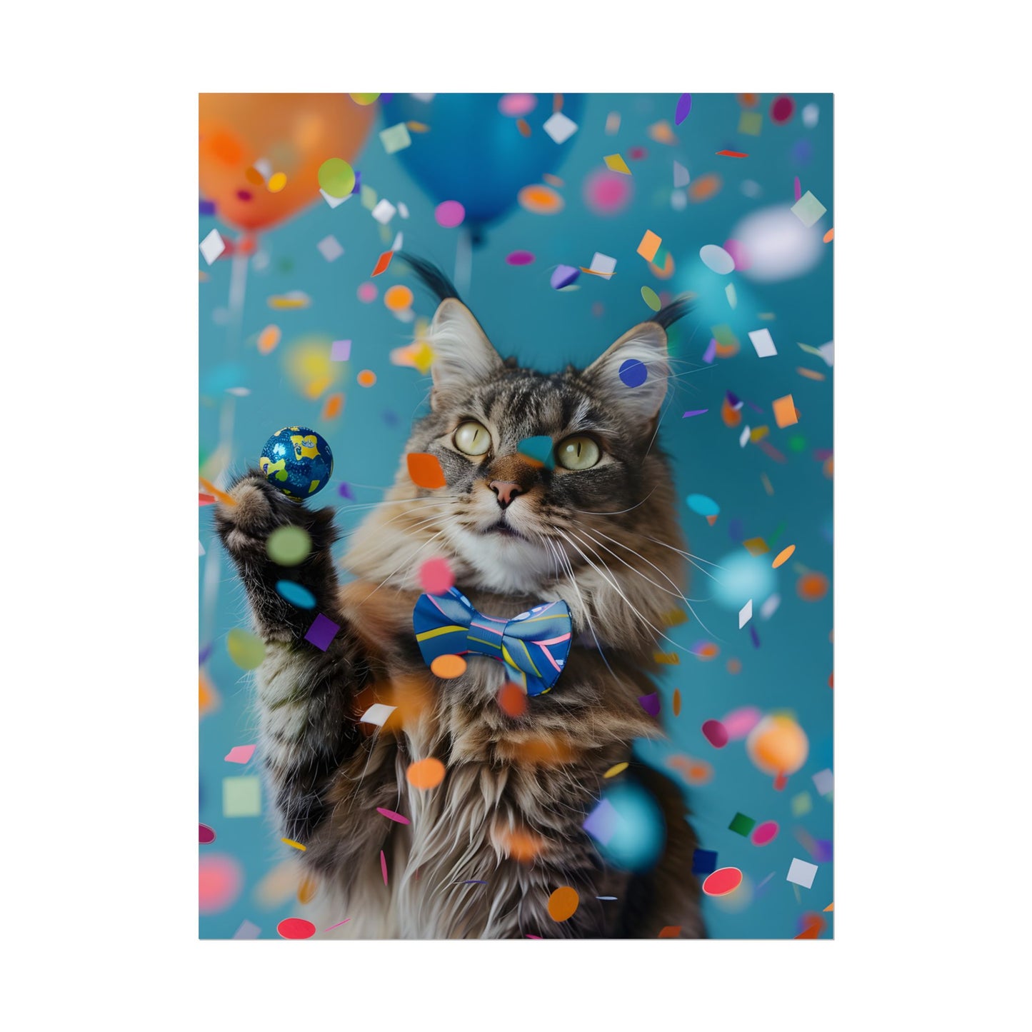 Whimsical Cat in Bow Tie: Exclusive Artwork - Poster