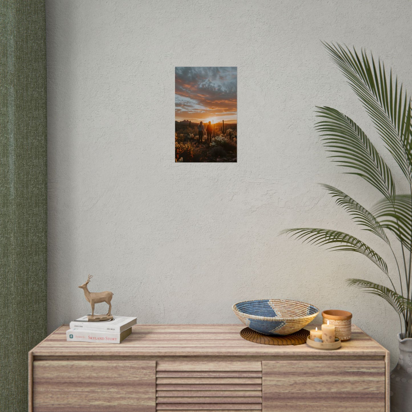 Desert Sunset Duo: Outdoor Artwork - Poster