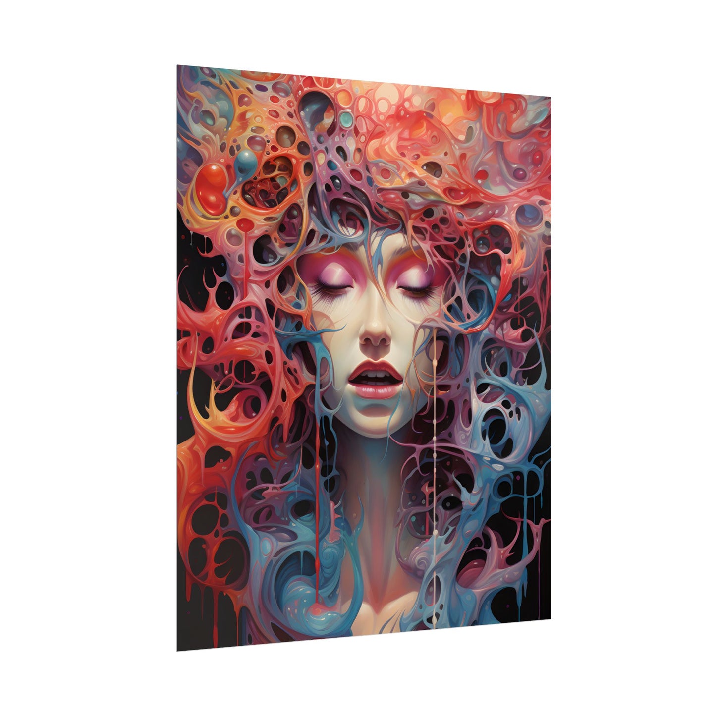 Tears in Reality: Surreal Portals Digital Art - Poster