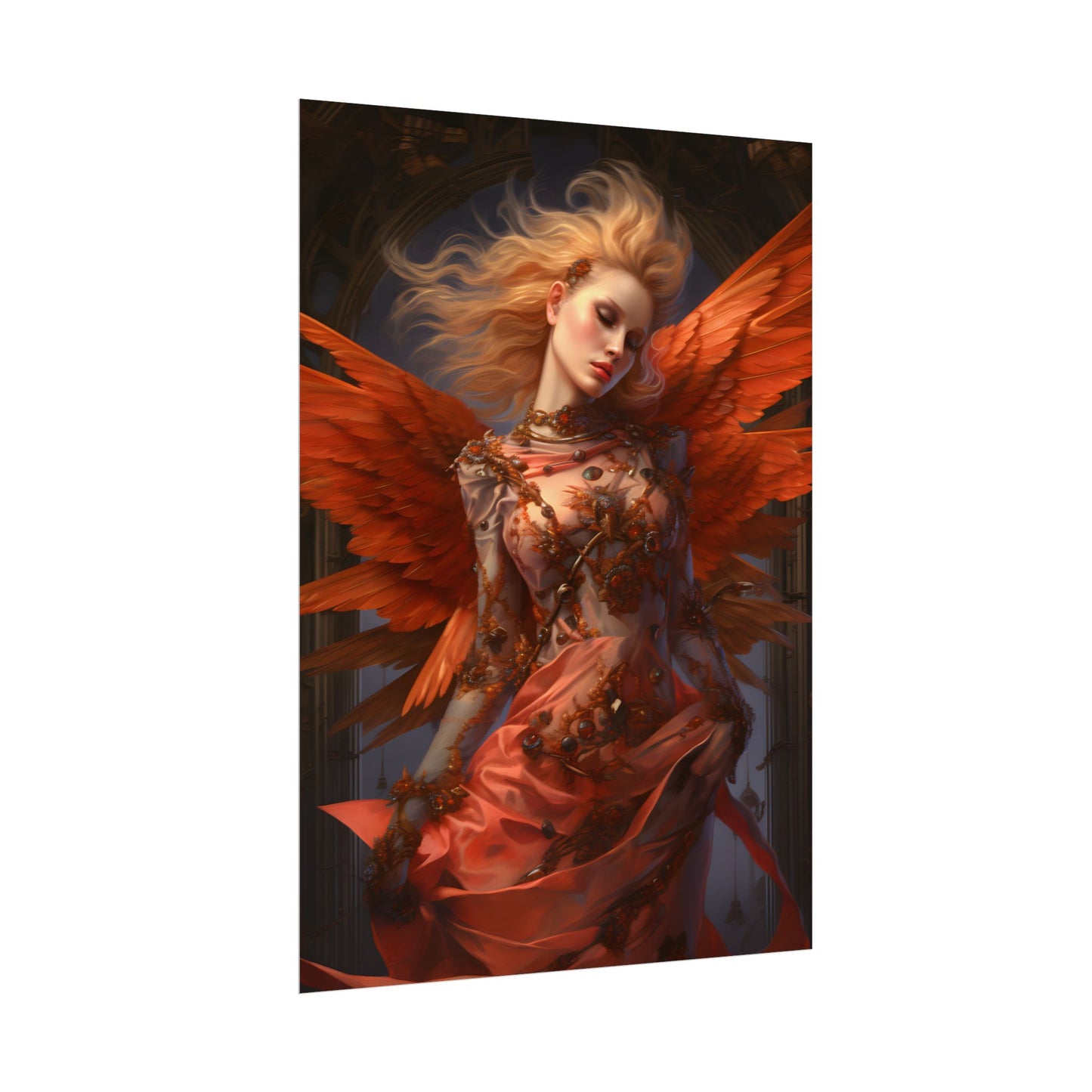 The Guardian: Muscular Protector Statue in Armor - Poster