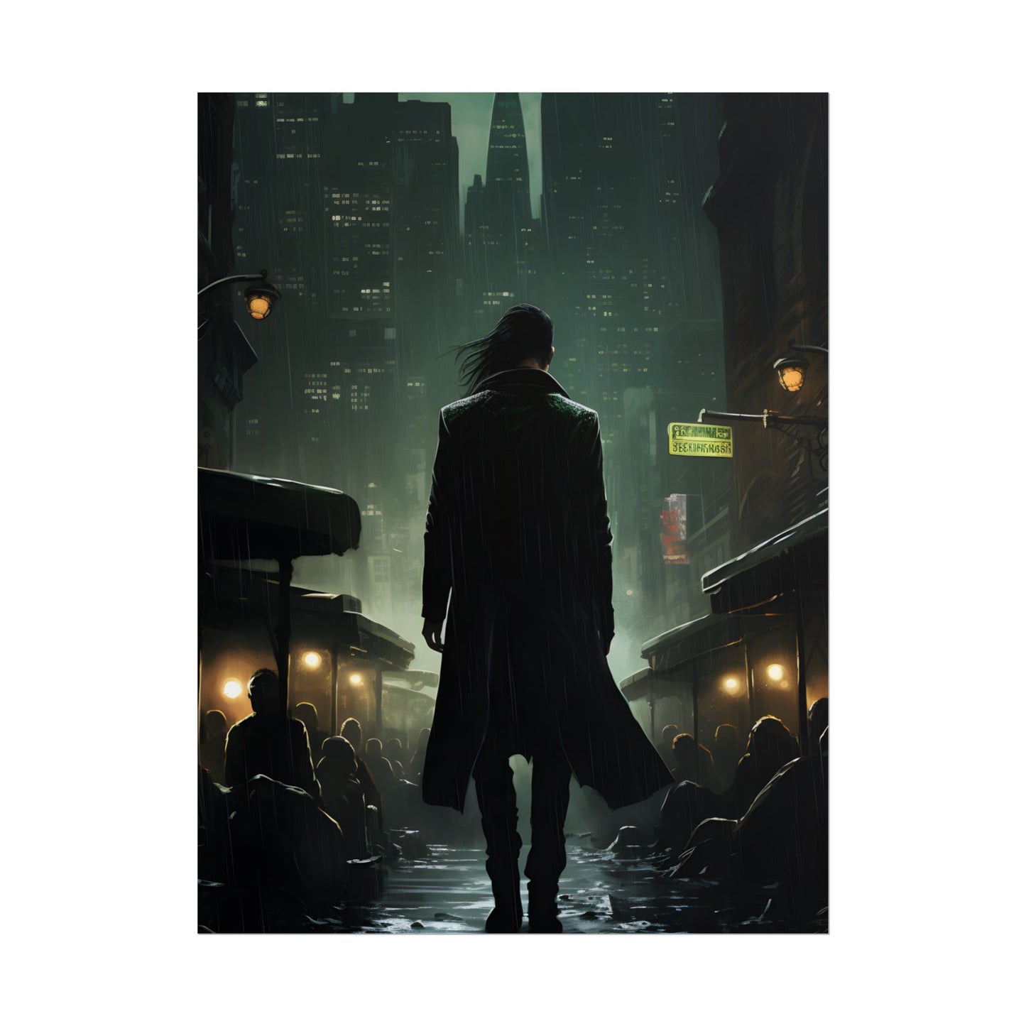 Urban Fantasy Detective: Noir City Night Art - Poster