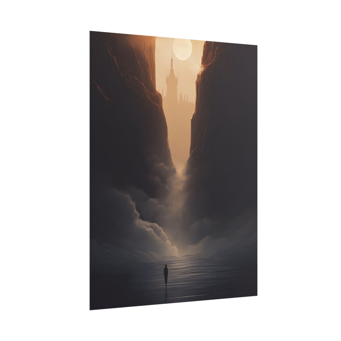 Textured Light Circle: Photographic Art Study - Poster