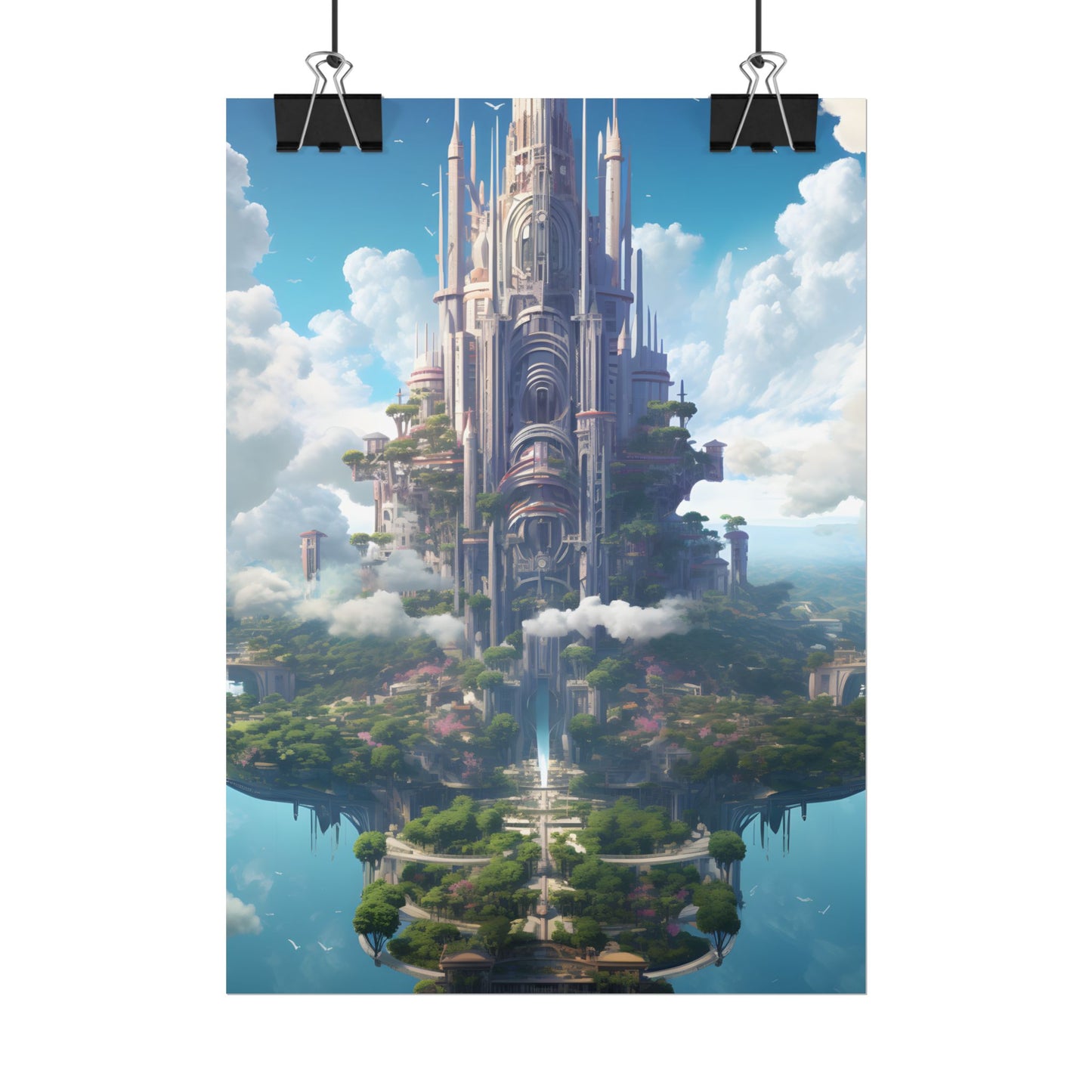 Floating City Dreamscape: Urban Harmony - Poster