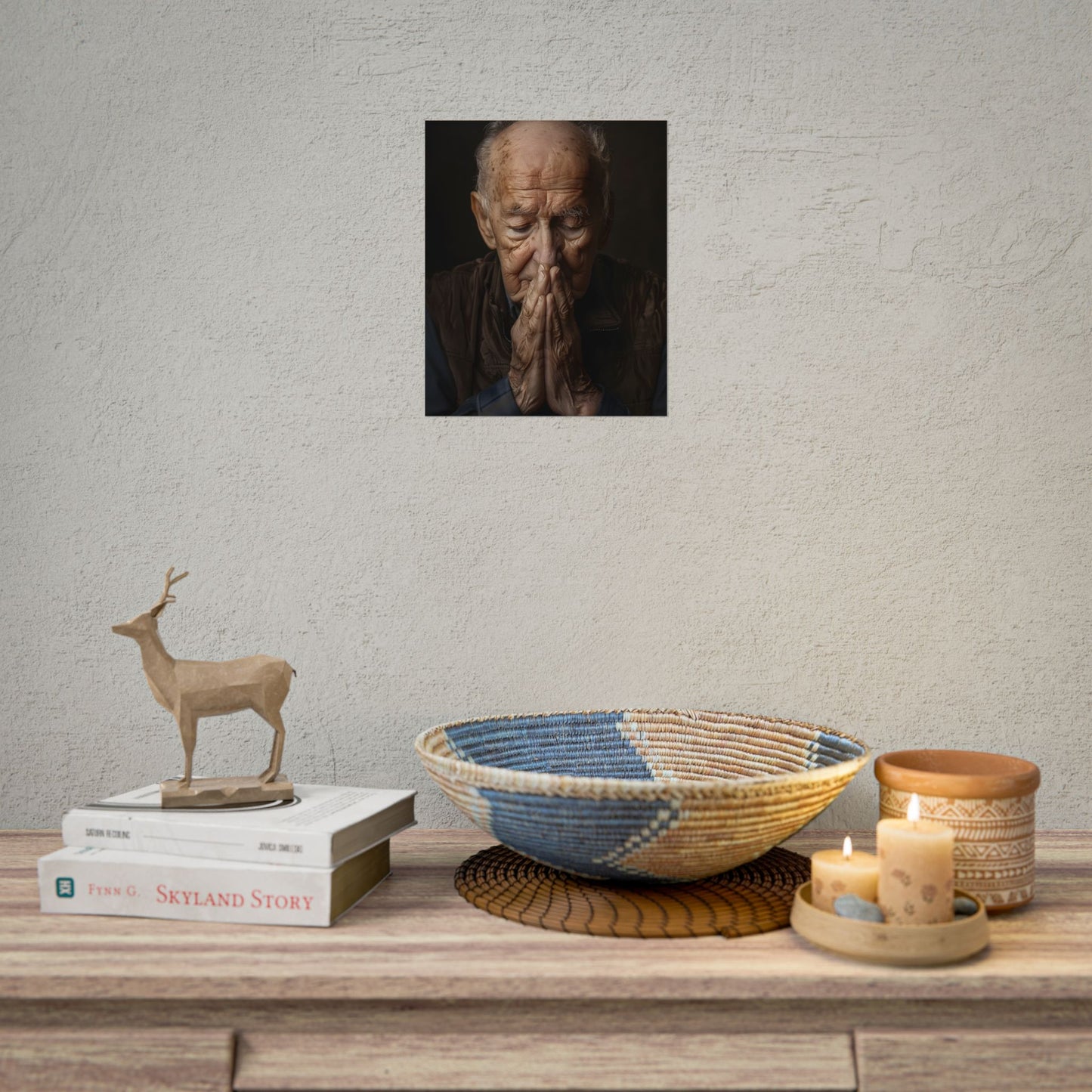 A Moment in Time: Gentle Aged Man in Formal Contemplation - Poster