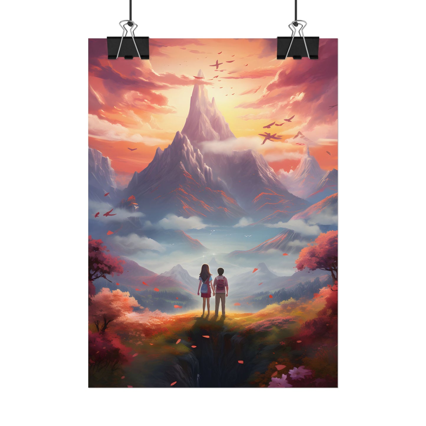 Peaceful Meadow: Children's Serene Moment - Poster