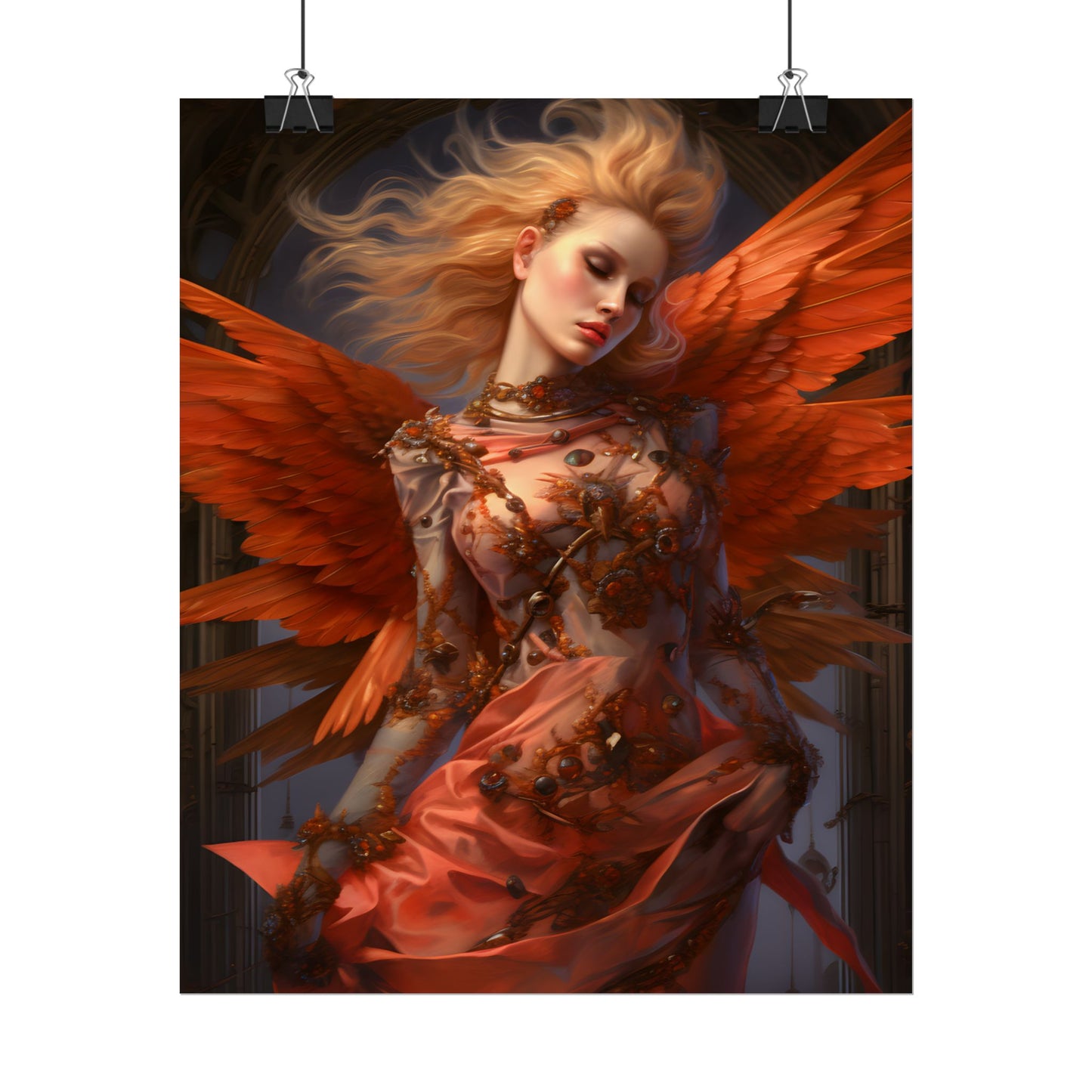 The Guardian: Muscular Protector Statue in Armor - Poster
