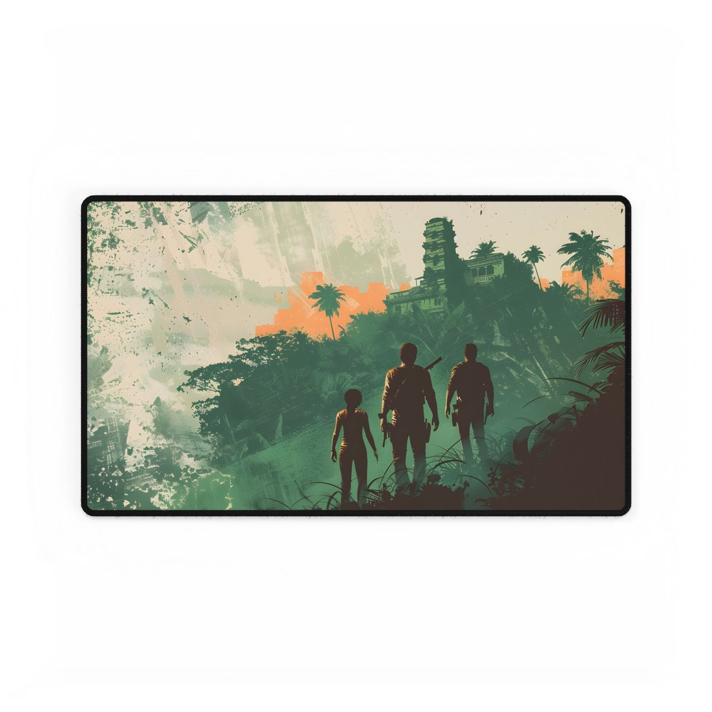 Simple Duo: Minimalist Character Illustration - Desk Mat