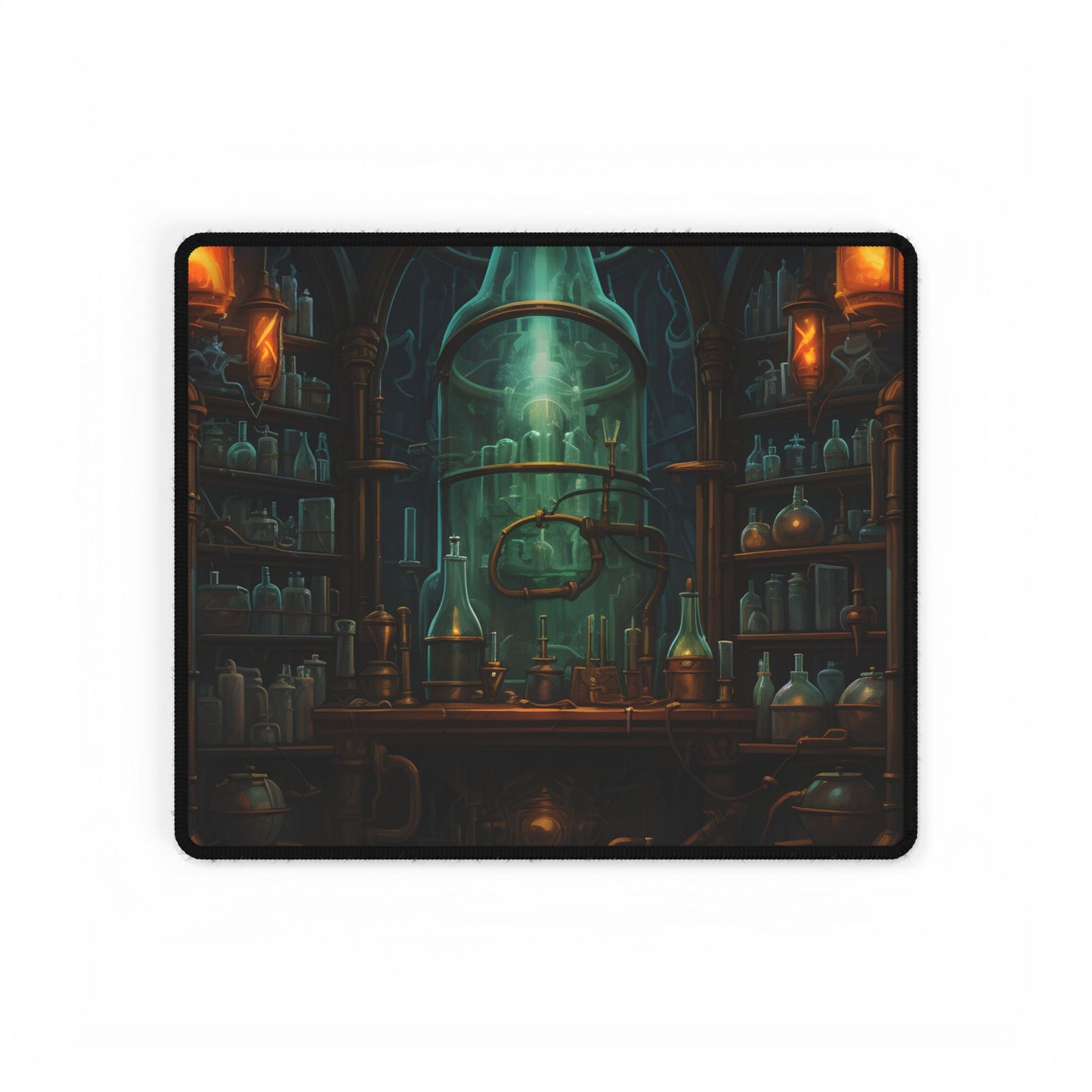 Mysterious Lab Test: Scientific Experiment in Progress - Desk Mat