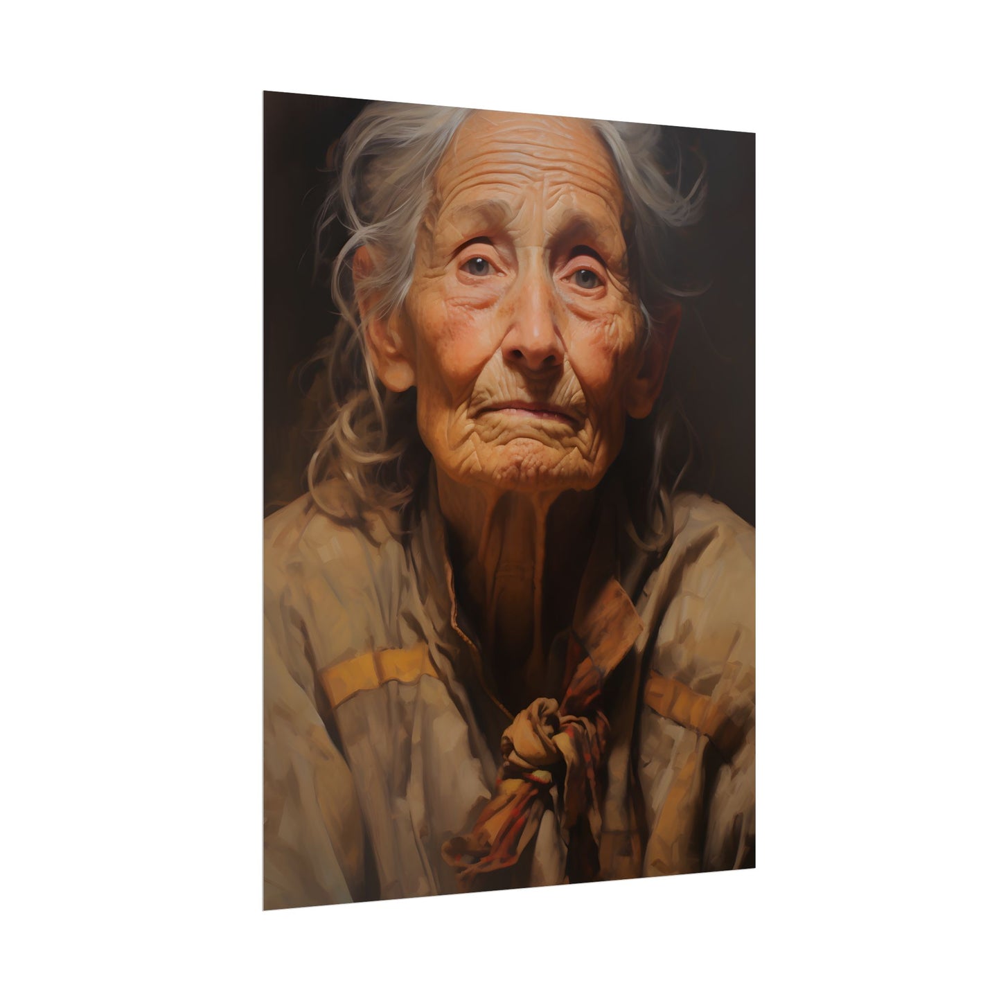 Wisdom of Age: Portrait of an Elderly Person - Poster