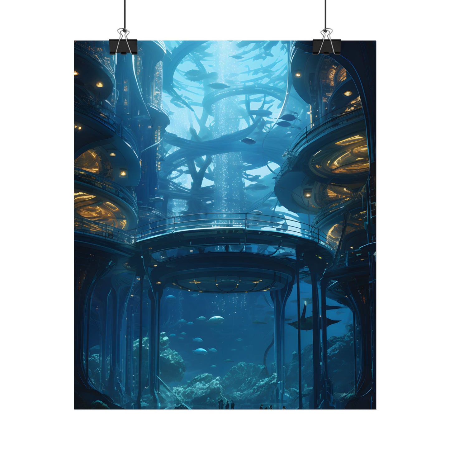 Advanced Underwater City: Visionary Metropol in the Future - Poster