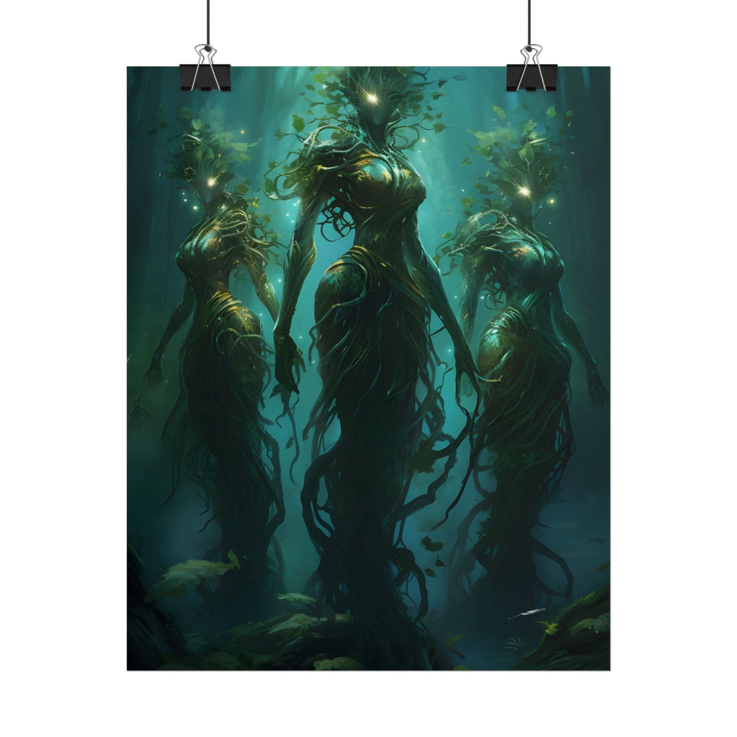 Mystical Forest Ancient Tree: Serene Nature Art - Poster