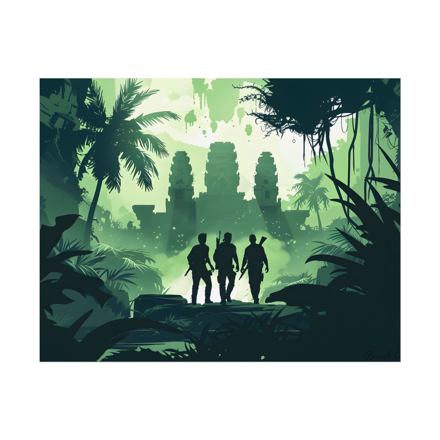 Young Adventurer: Minimalist Digital Portrait - Poster