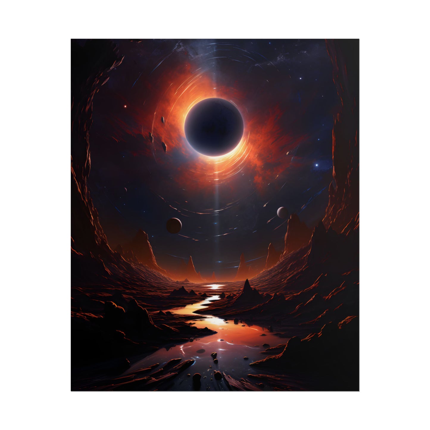 Vibrant Black Hole Cosmic: A Massive Planet in Orbit - Poster