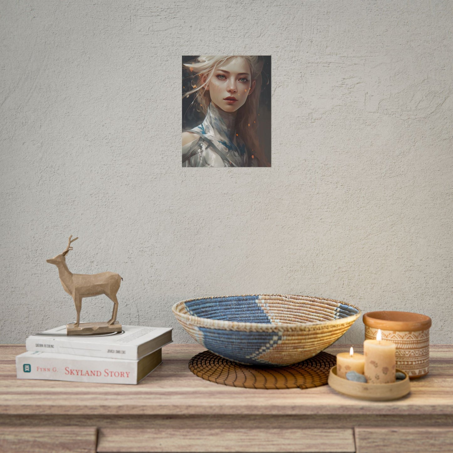Astonishing Blonde Portrait: Capturing Intensity in Art - Poster