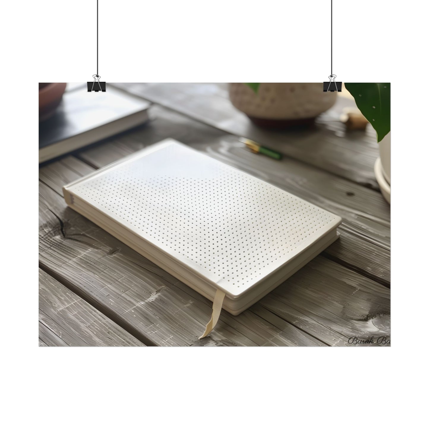Minimalist Notebook: Embossed Dot Pattern Art - Poster