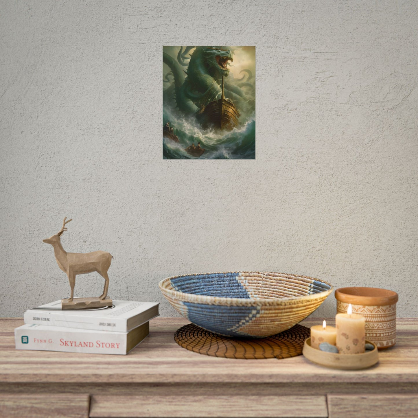 Ancient Mythical Sea Monsters: Prehistoric Marine Creature Art - Poster