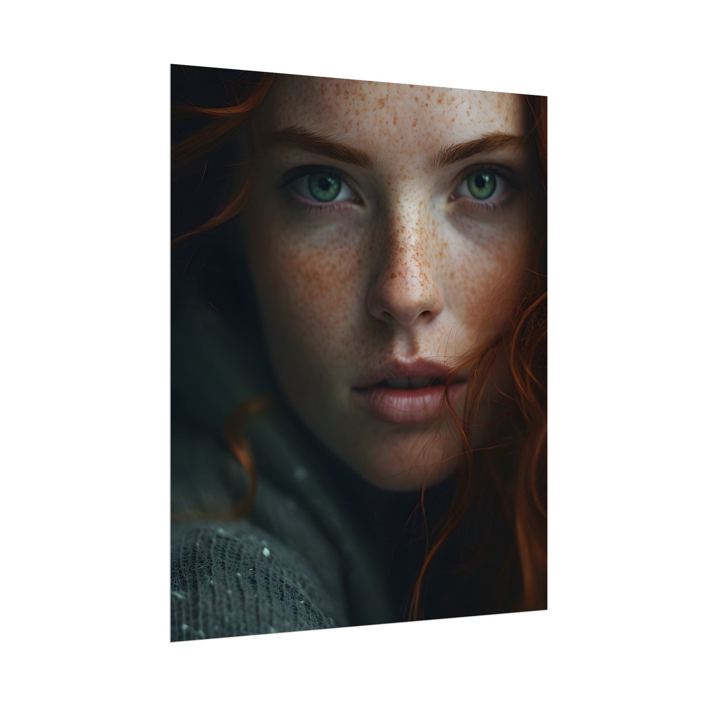 Red Beauty in Nature: Natural Portrait - Poster