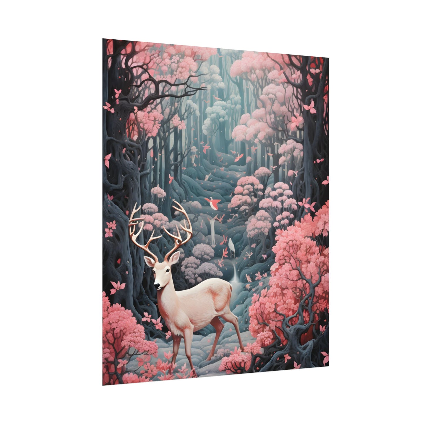 Whimsical Woodland Haven: Six Friends' Enchanted Forest - Poster