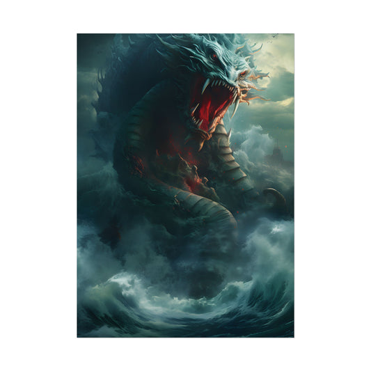Mythical Sea Creature: Oceanic Art from Ancient Marine Mythology - Poster