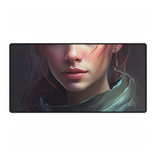 Astonishing Redhead Portrait: Vintage Artwork - Desk Mat