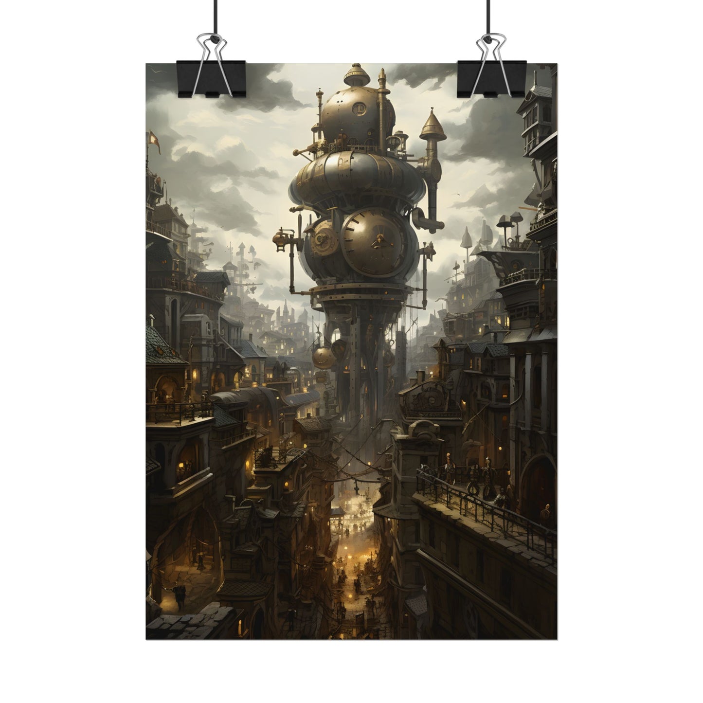 Vibrant Steampunk City: A World of Wonder - Poster