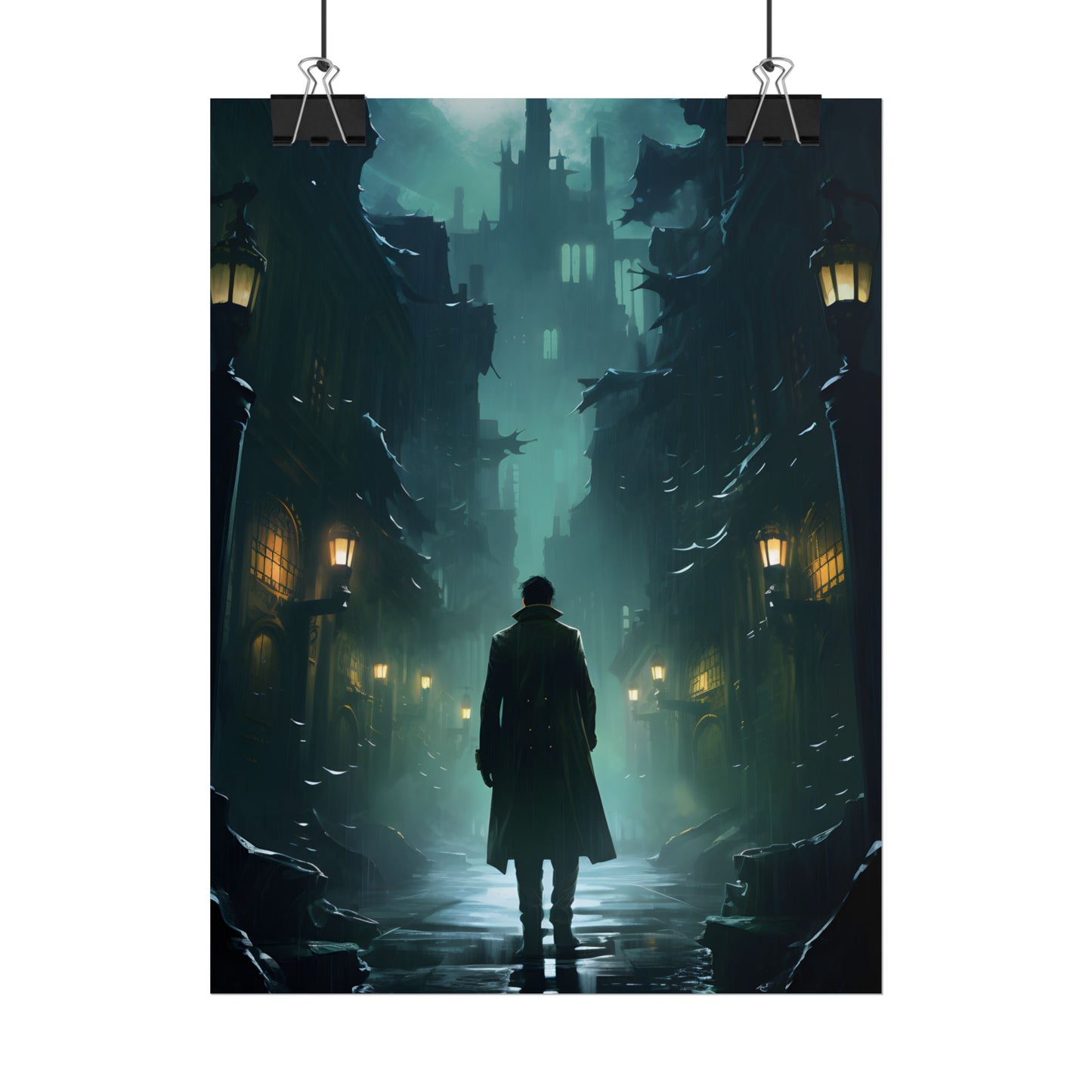 Urban Noir Detective: Mystery Solving Artwork - Poster