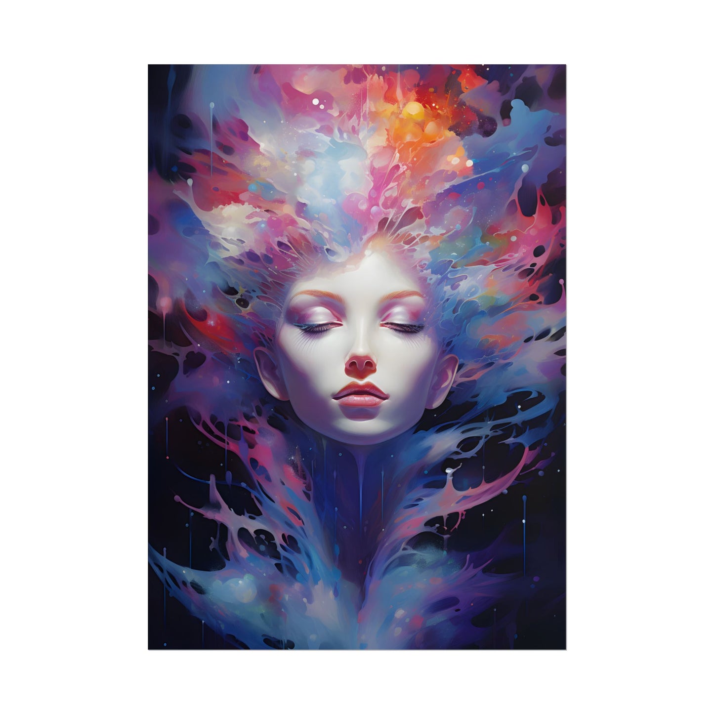 Otherworldly Celestial Dreams: Impressionistic Art Gallery - Poster