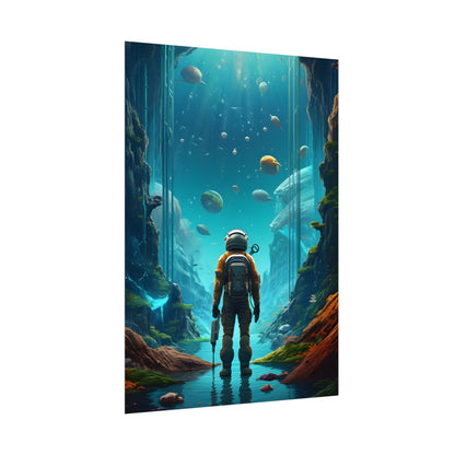 Futuristic Wilderness Explorer: Sci-fi Adventure Artwork - Poster