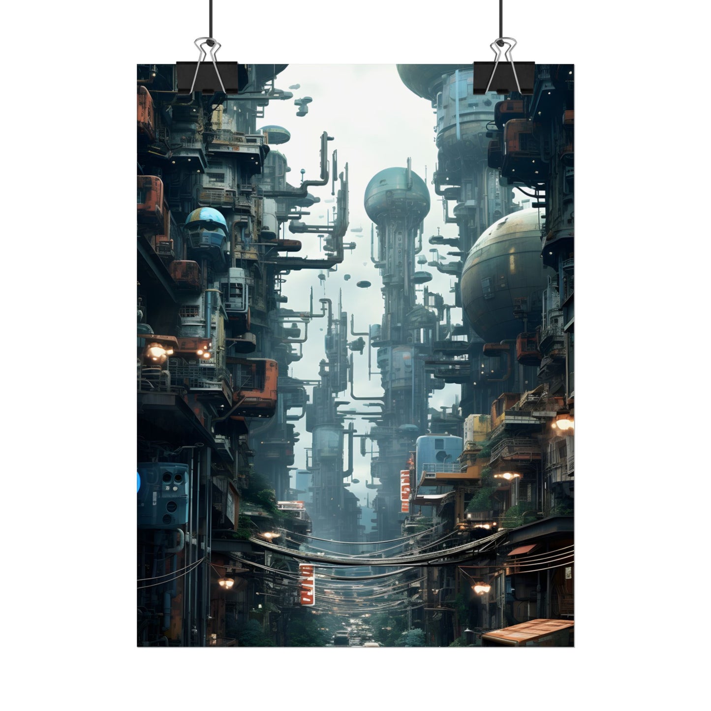 Post-Apocalyptic Ruin: Steampunk Cityscape Art - Poster