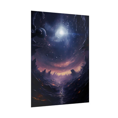 Black Hole Cosmic Art: A Planetary Masterpiece - Poster