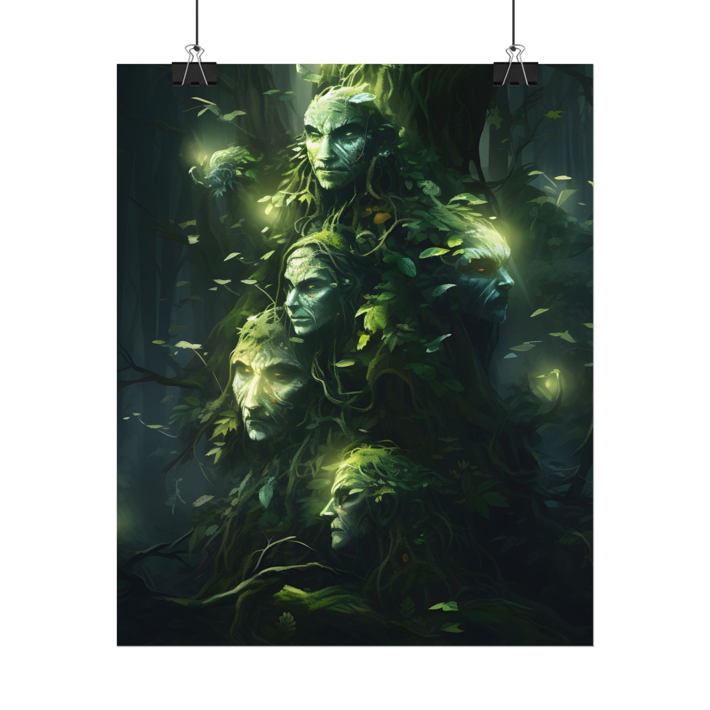 Mystical Morning Guardians: Ancient Forest Spirits - Poster