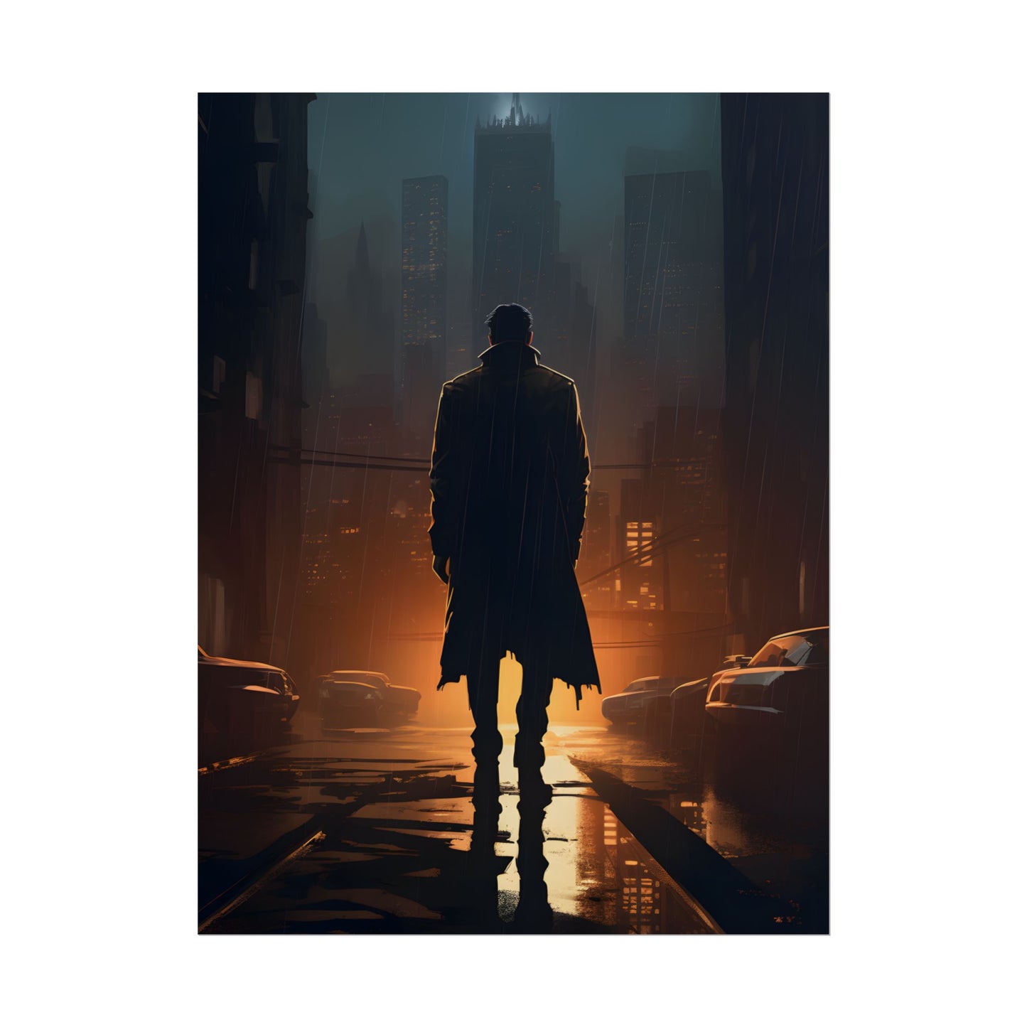 Urban Fantasy Detective: Serious Investigator Artwork - Poster
