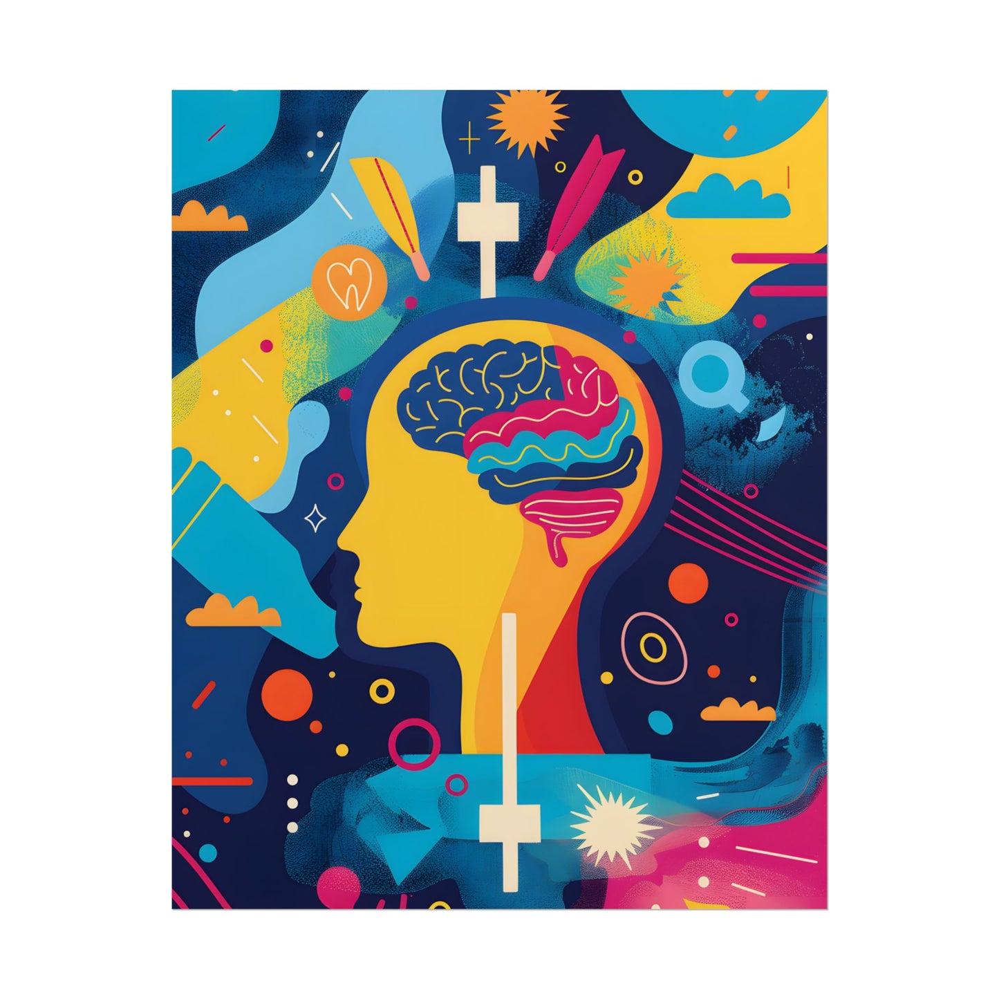 Vibrant Growth Mindset: Inspirational Quote on a Colorful Background - Poster