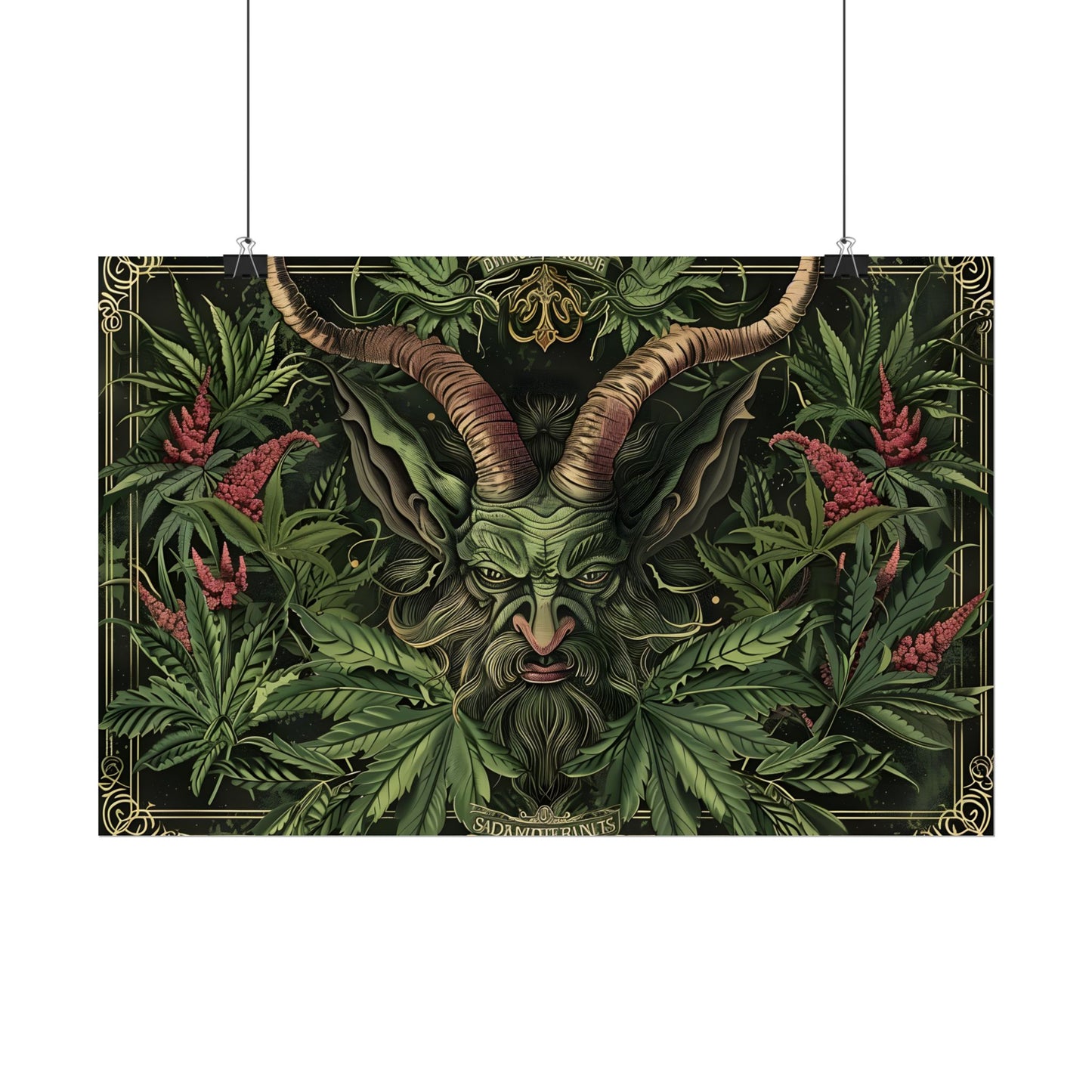 Victorian Devil: Dark Ominous Illustration - Poster