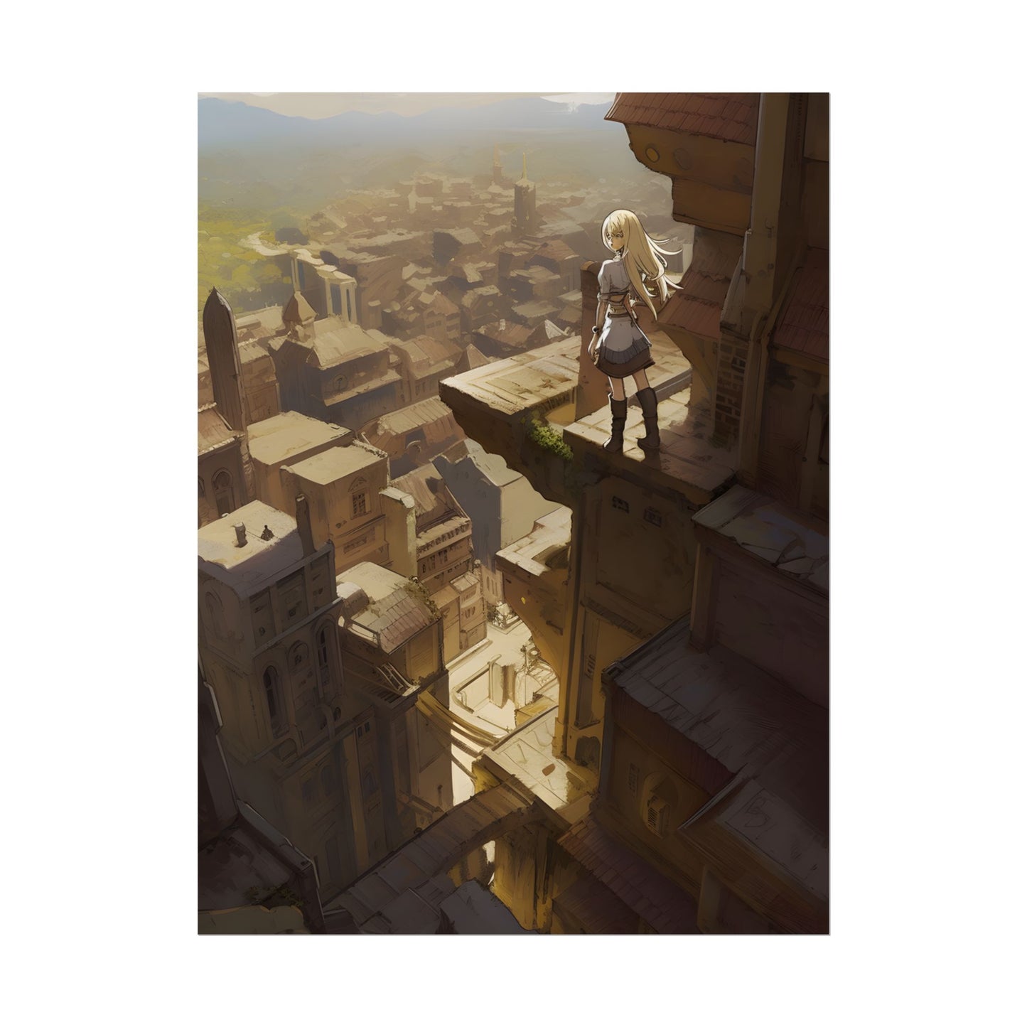 Peaceful Moments: Birds Soar High in Tranquility - Poster