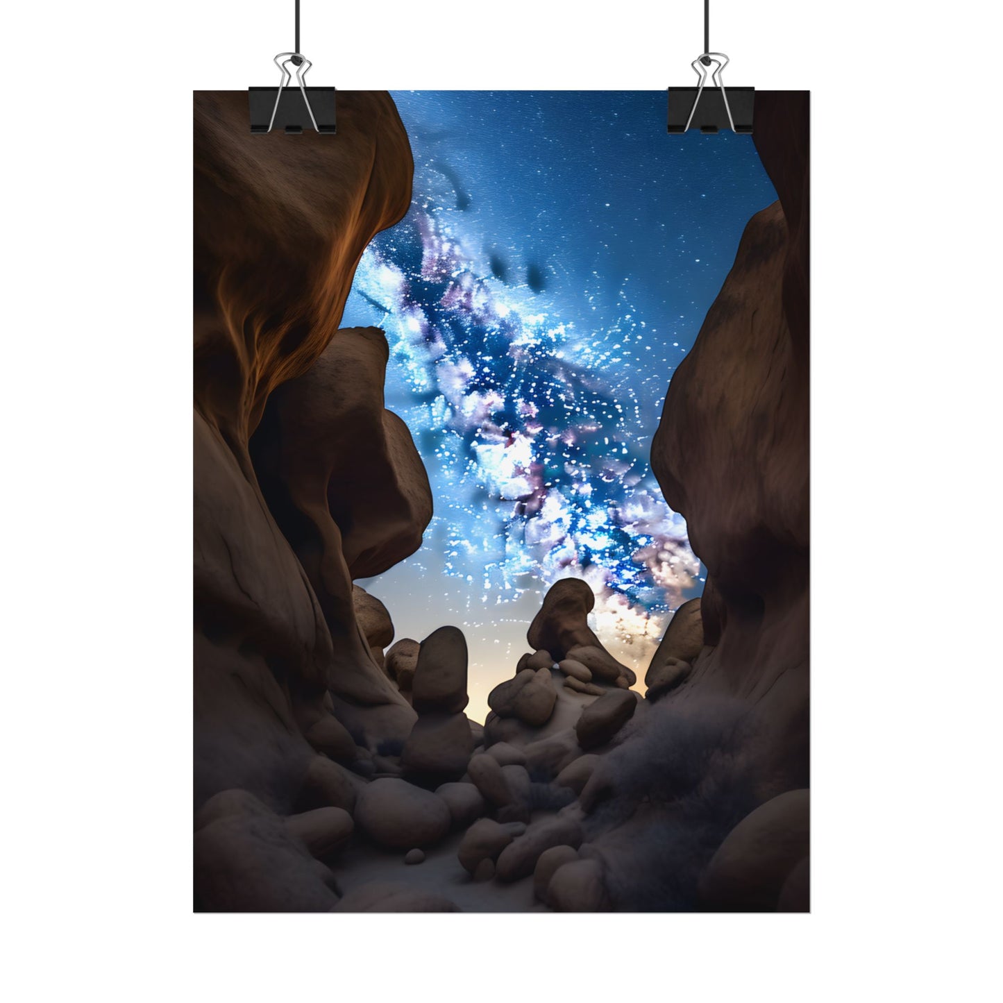 Stargazing Night Sky: Celestial Beauty of the Universe - Poster