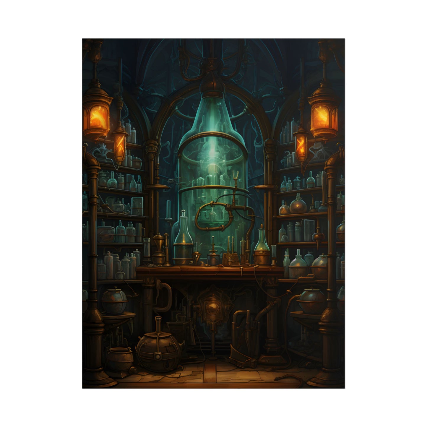 Mysterious Lab Test: Scientific Experiment in Progress - Poster