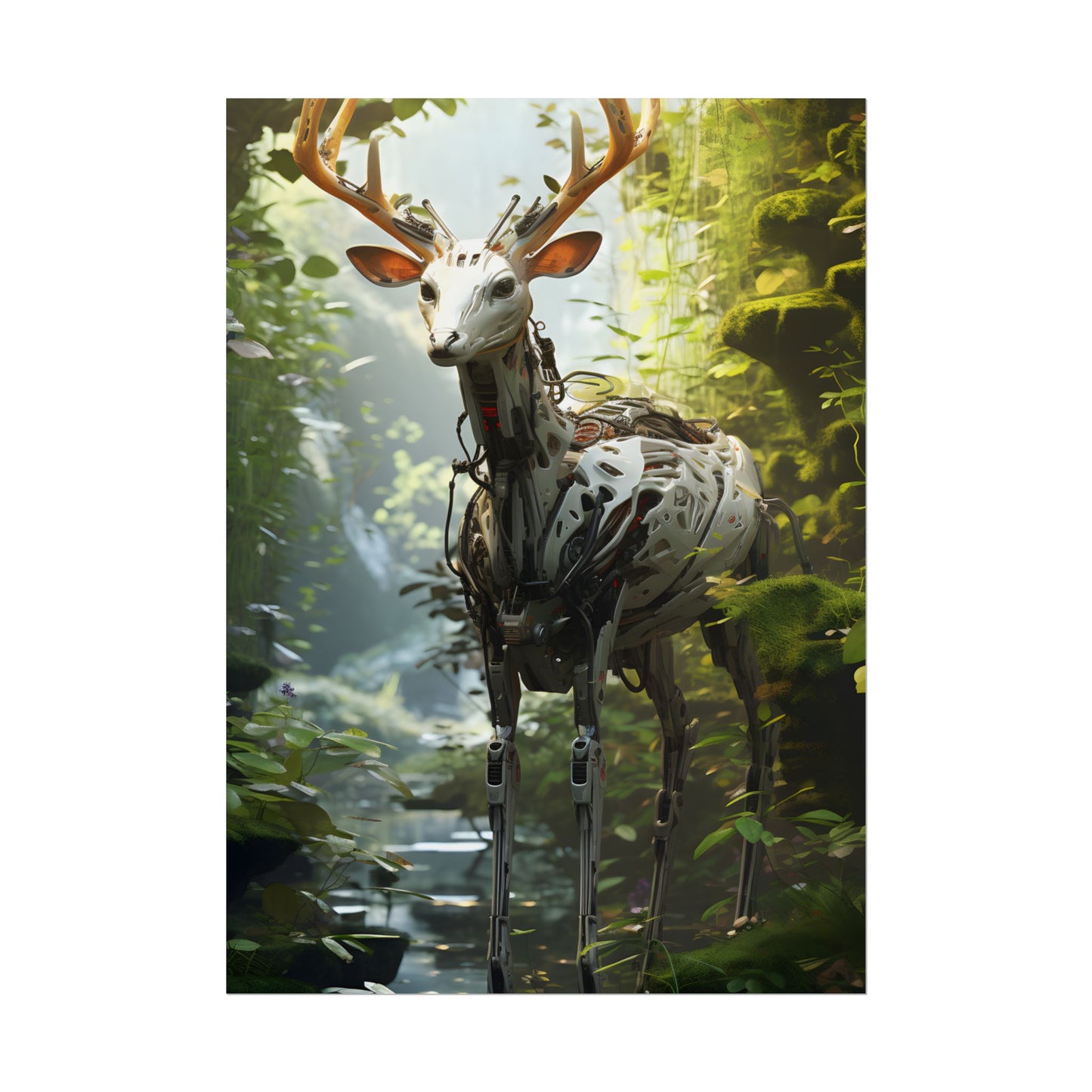 Modern Outdoor Robotic Wildlife Sanctuary: A Unique Artwork of Innovative Design - Poster