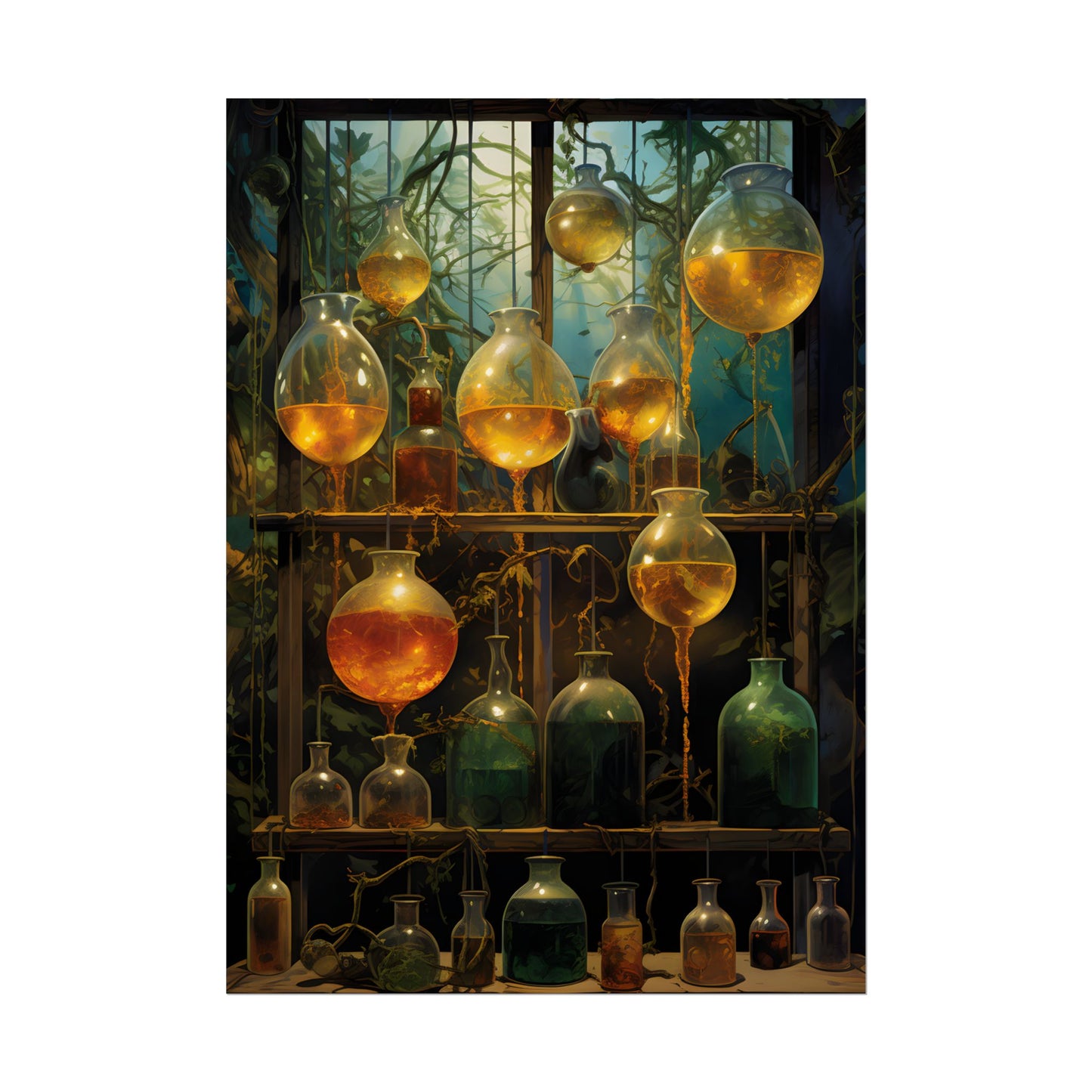 Vigors and Plasmids: Mysterious Lab Equipment Artwork - Poster