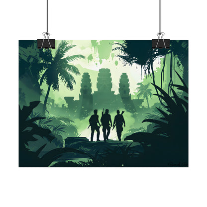 Young Adventurer: Minimalist Digital Portrait - Poster