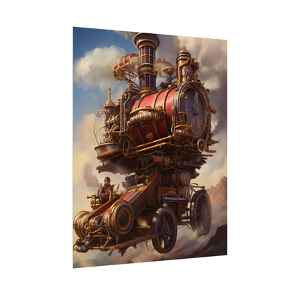 Steampunk Thrill: Airship Sky Race Adventure - Poster