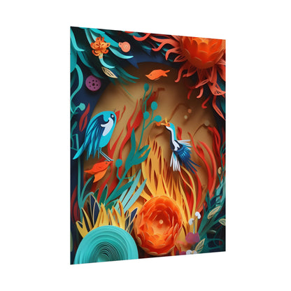 Eye-Catching Paper Quilling Indian Landscape Artwork - Poster