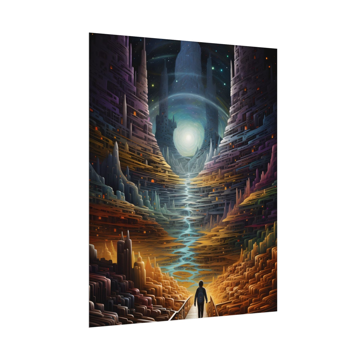 Space Explorer Journey: Astronaut in Cosmic Adventure - Poster