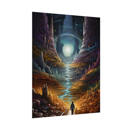 Space Explorer Journey: Astronaut in Cosmic Adventure - Poster