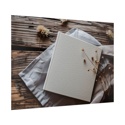 Minimalist Notebook with Embossed Dot Pattern - Poster
