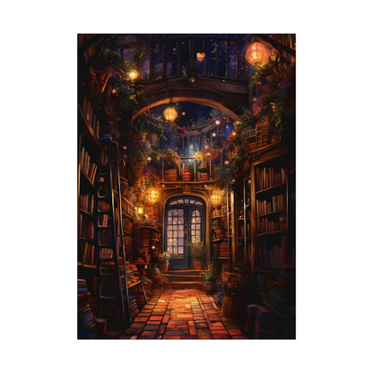 Magical Bookshop: Cozy Charming Bookstore Art - Poster